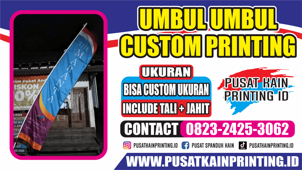 Contoh Bentuk Dan Ukuran Umbul Umbul Custom Printing Murah Berkualitas