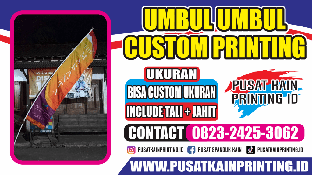 Contoh Bentuk Dan Ukuran Umbul Umbul Custom Printing Murah Berkualitas