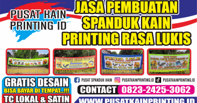 Jasa Cetak Spanduk Kain Pecel Lele di Pusat Kain Printing ID Bisa COD