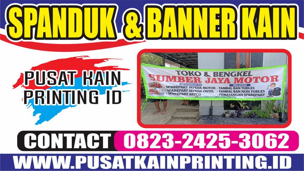 JASA CETAK PRINT SPANDUK DAN BANNER KAIN MURAH BERKUALITAS