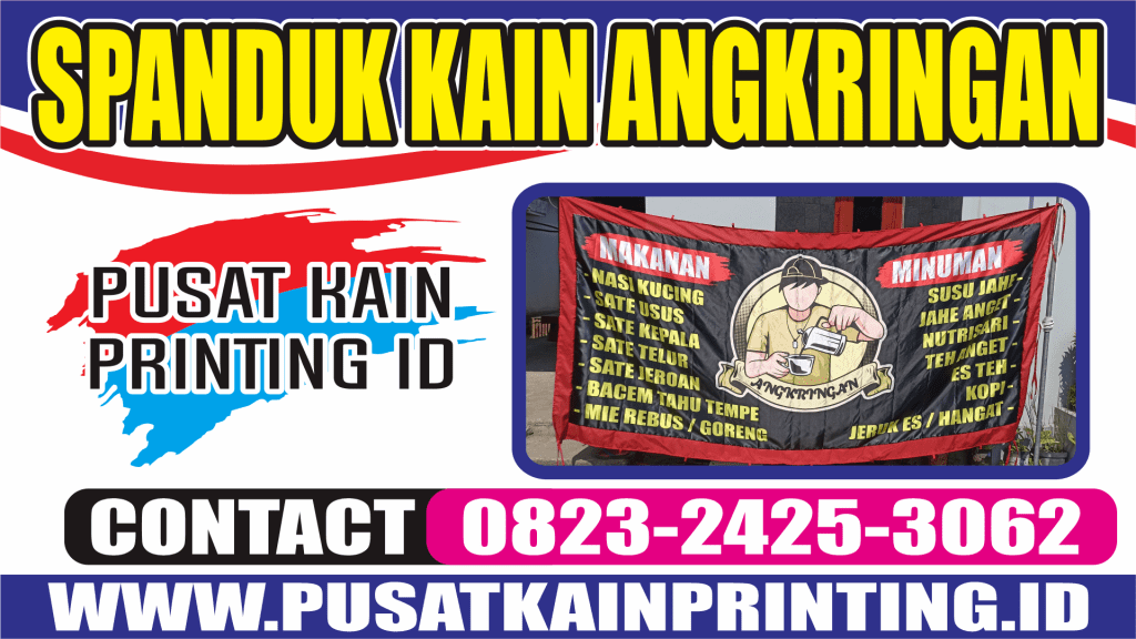 JASA CETAK SABLON SPANDUK KAIN ANGKRINGAN MURAH BERKUALITAS