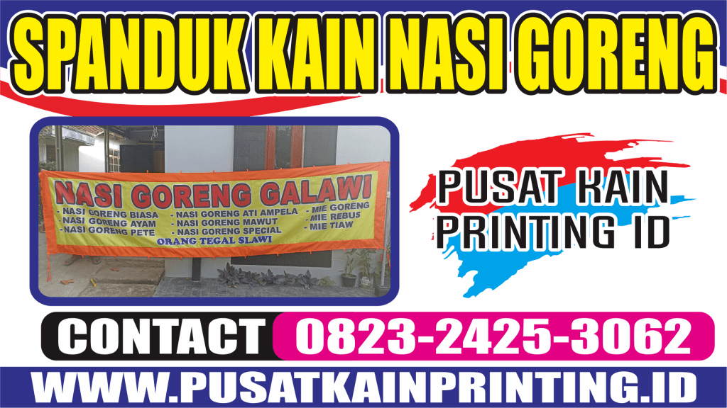 JASA CETAK SABLON SPANDUK KAIN NASI GORENG DAN SEAFOOD MURAH BERKUALITAS